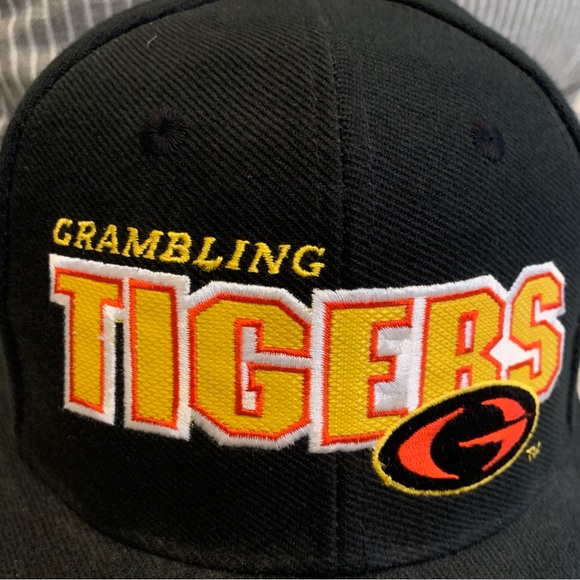 Vintage Grambling State University Tigers Football Black Snapback Cap Hat - Picture 2 of 6